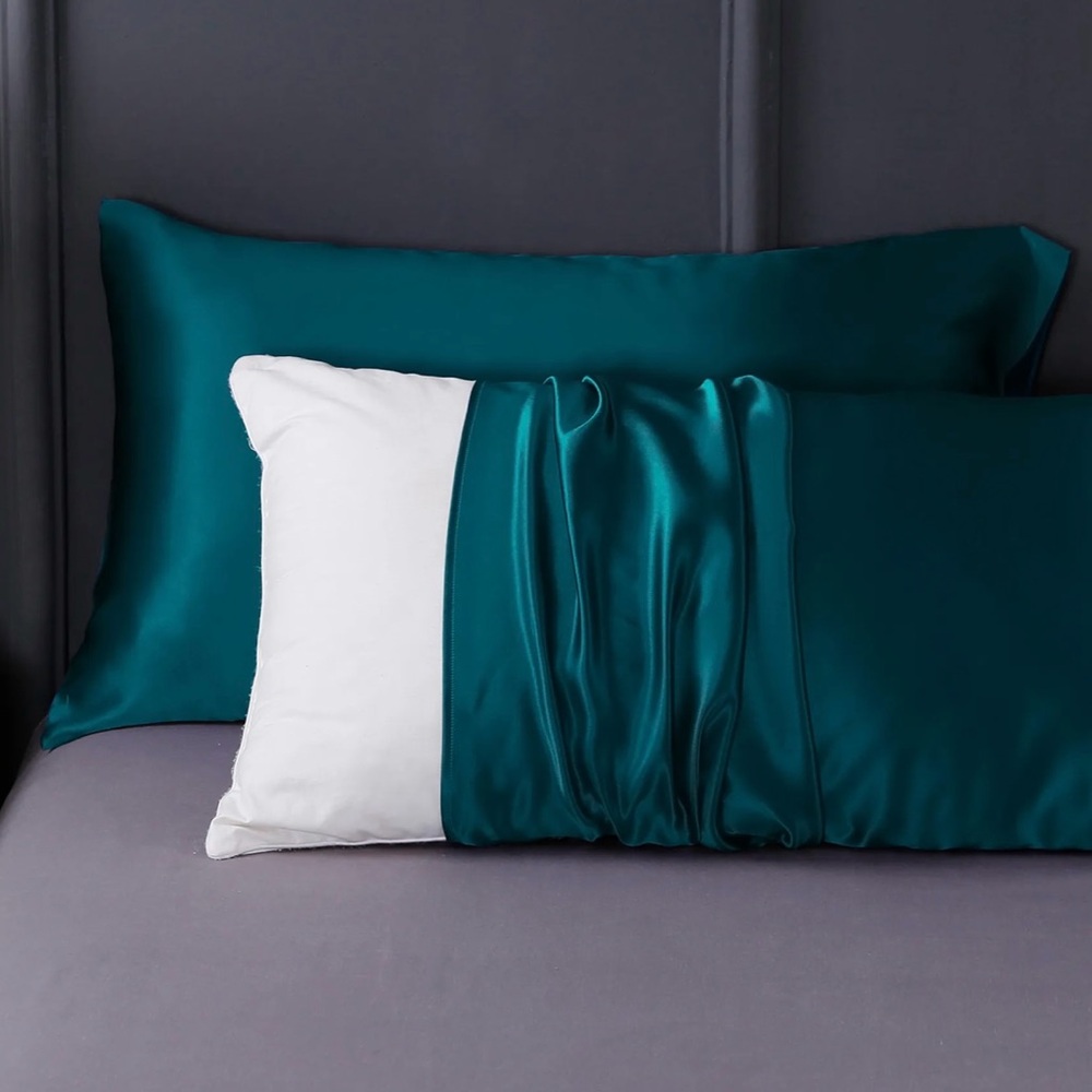 Lilysilk Envelope Teal Silk Pillowcase - Picture 4 of 6